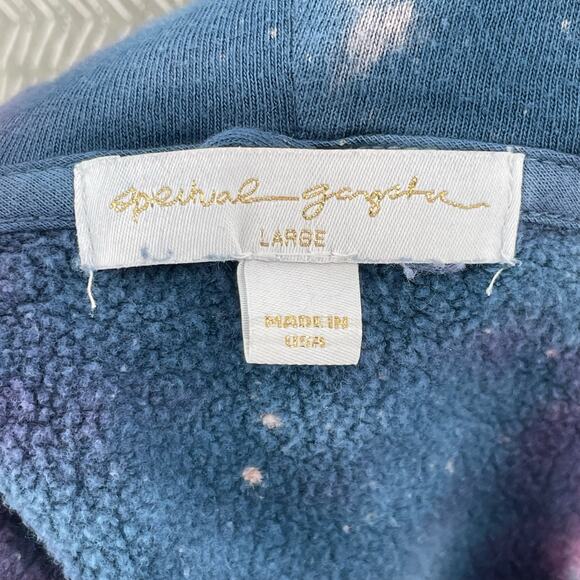 Spiritual Gangster Galaxy Tie Dye Stella Rocker Cropped Hoodie Wildberry Blue L - Picture 6 of 9